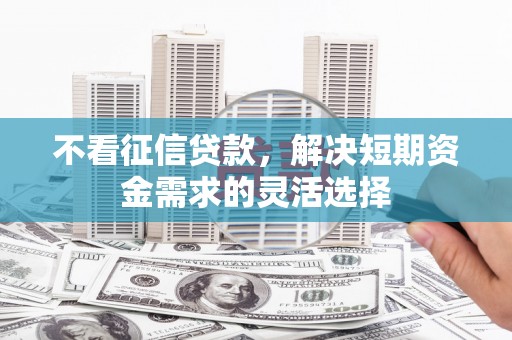 增城不看征信贷款，解决短期资金需求的灵活选择
