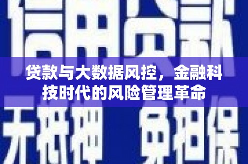 增城贷款与大数据风控，金融科技时代的风险管理革命