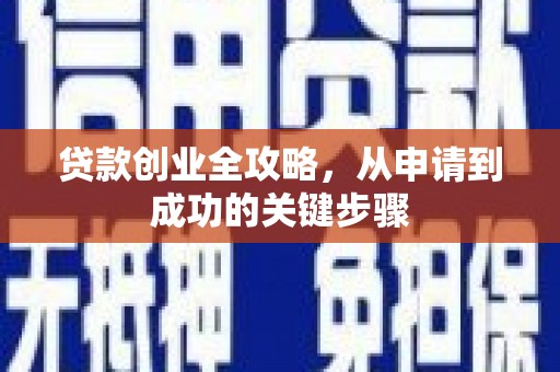 增城贷款创业全攻略，从申请到成功的关键步骤