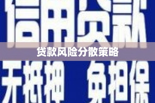 增城贷款风险分散策略