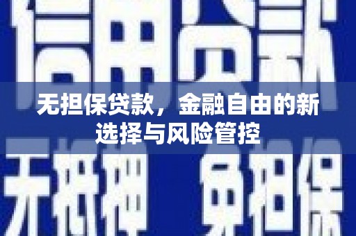 增城无担保贷款，金融自由的新选择与风险管控