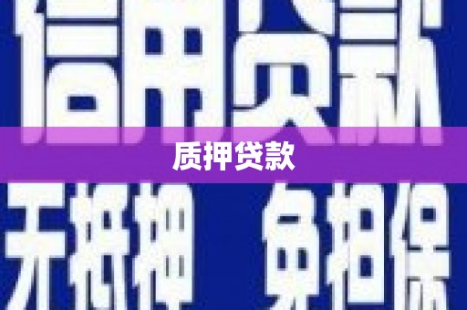 增城质押贷款