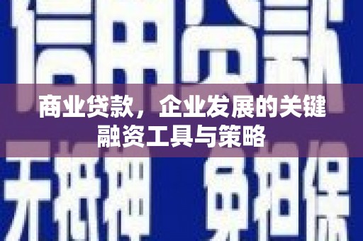 增城商业贷款，企业发展的关键融资工具与策略