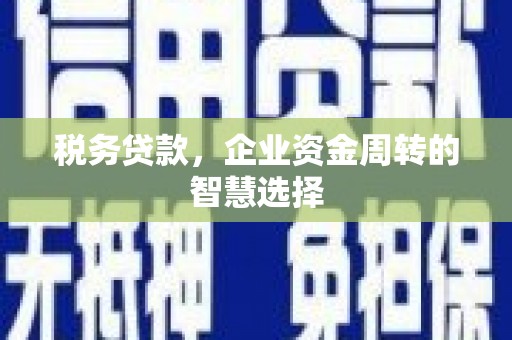 增城税务贷款，企业资金周转的智慧选择