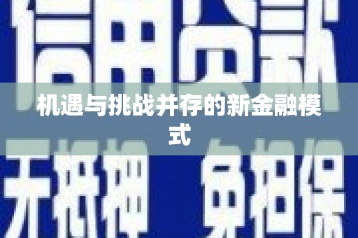 增城机遇与挑战并存的新金融模式