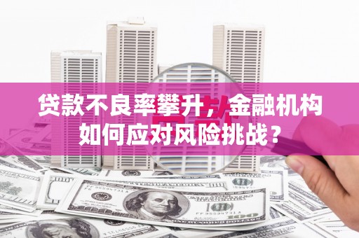 增城贷款不良率攀升，金融机构如何应对风险挑战？