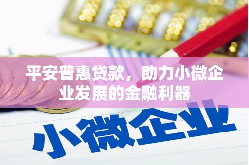 增城平安普惠贷款，助力小微企业发展的金融利器