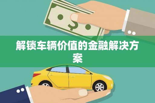 增城解锁车辆价值的金融解决方案