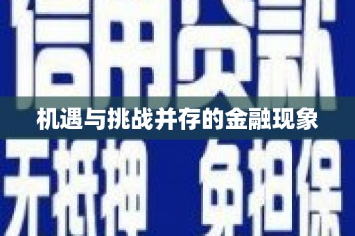增城机遇与挑战并存的金融现象