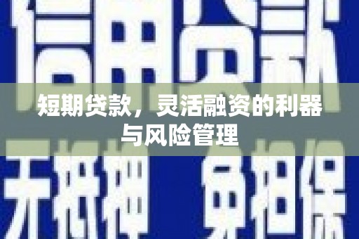 增城短期贷款，灵活融资的利器与风险管理
